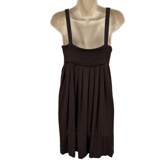 New Directions Dress Small 4 Brown Jersey Mini Babydoll Fit & Flare Casual NEW - Picture 4 of 7